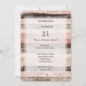 Invitation Anniversaire des Brown rayures roses occidentales (Devant)