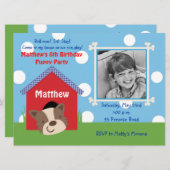Invitation Anniversaire des chiots (Devant / Derrière)