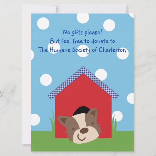 Invitation Anniversaire des chiots (Dos)