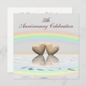 Invitation Anniversaire des Coeurs de bois (Devant / Derrière)