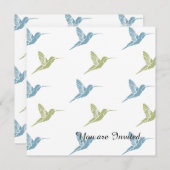 Invitation Anniversaire des colibris (Devant / Derrière)