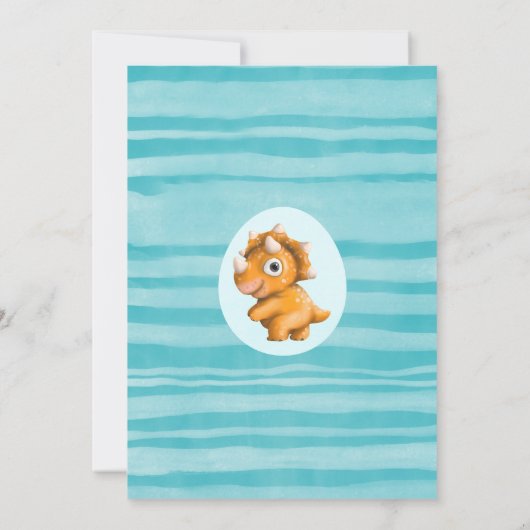 Invitation Anniversaire des dinosaures (Dos)