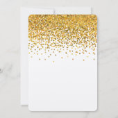 Invitation Anniversaire des Dots Gold Glam Confetti (Dos)