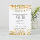 Invitation Anniversaire des Dots Gold Glam Confetti (Debout devant)