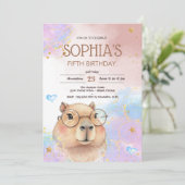Invitation Anniversaire des enfants capybaras (Debout devant)