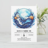 Invitation Anniversaire des enfants côtiers de la marée (Debout devant)