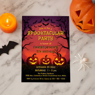Invitation Anniversaire des enfants de la citrouille Jack O L