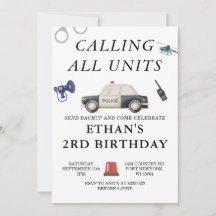 Anniversaire des enfants de police élégants