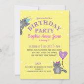 Invitation Anniversaire des enfants Jaune (Devant)