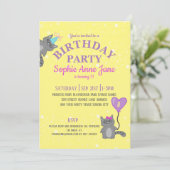 Invitation Anniversaire des enfants Jaune (Debout devant)