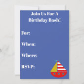 Invitation Anniversaire des enfants nautiques (Dos)