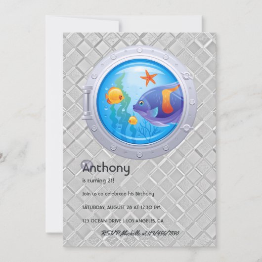 Invitation Anniversaire des enfants nautiques (Devant)