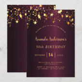 Invitation Anniversaire des étoiles aurifères de Bourgogne (Devant / Derrière)