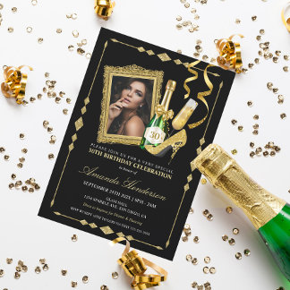 Invitation Anniversaire des femmes au talons hauts et au cham