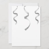 Invitation Anniversaire des femmes en argent et champagne (Dos)