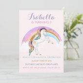 Invitation Anniversaire des filles de la licorne m (Debout devant)