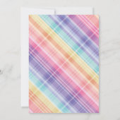 Invitation Anniversaire des filles en arc-en-ciel (Dos)