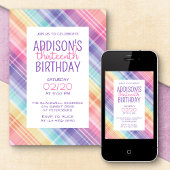 Invitation Anniversaire des filles en arc-en-ciel