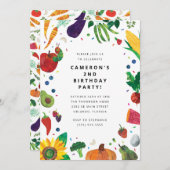 Invitation Anniversaire des fruits très affamés de la Caterpi (Devant / Derrière)