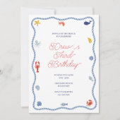 Invitation Anniversaire des garçons côtiers (Devant)