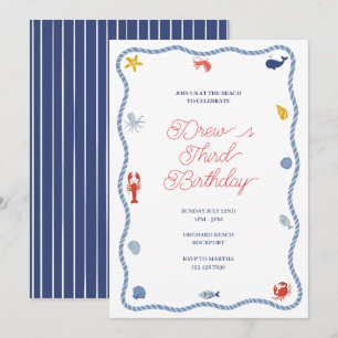 Invitation Anniversaire des garçons côtiers