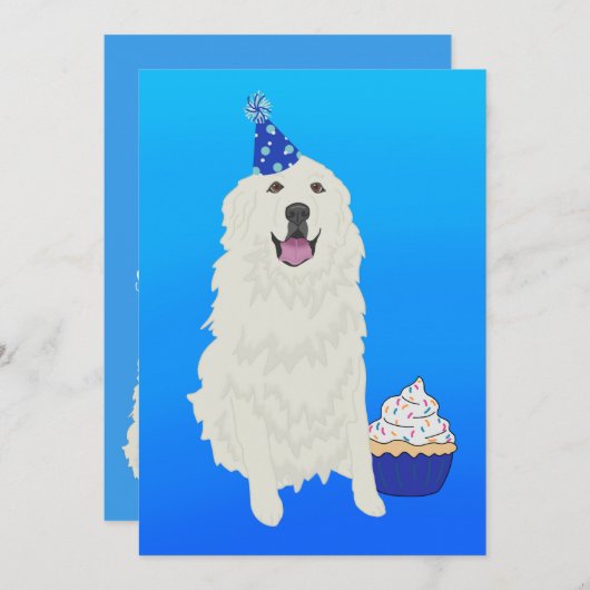 Invitation Anniversaire des Grands Pyrénées sur mesure (Devant / Derrière)