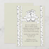 Invitation Anniversaire des Hiboux de Neige (Devant / Derrière)