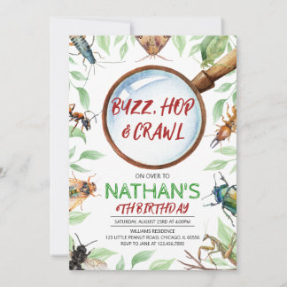 Invitation Anniversaire des insectes