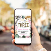 Invitation Anniversaire Des Jeunes Filles Et Trois Empreintes