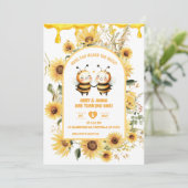 Invitation Anniversaire des jumeaux tournesol (Debout devant)