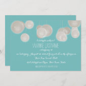 Invitation Anniversaire des lampes en papier (Devant / Derrière)