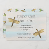 Invitation Anniversaire des libellules aurifères (Devant / Derrière)