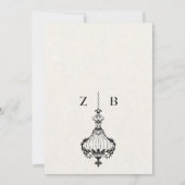 Invitation Anniversaire des lustres victoriens vintages (Dos)