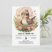 Invitation Anniversaire des oiseaux de Colibri (Debout devant)