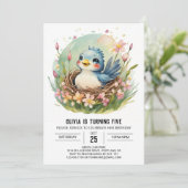 Invitation Anniversaire des oiseaux de Colibri (Debout devant)