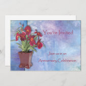Invitation Anniversaire des orchidées et de l'aquarelle (Devant / Derrière)