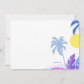 Invitation Anniversaire des palmiers en mouvement (Dos)