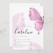 Invitation Anniversaire des papillons (Devant / Derrière)