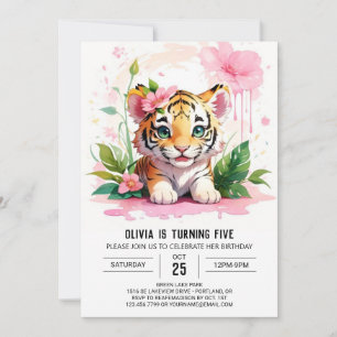 Invitation Anniversaire des pattes de tigre et des Whiskers