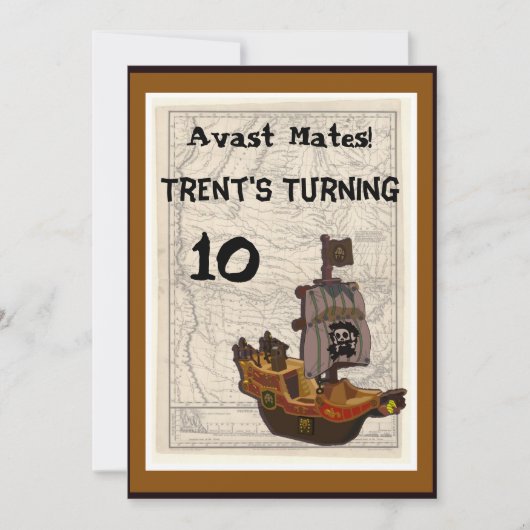 Invitation Anniversaire des pirates (Devant)