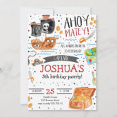 Invitation Anniversaire des pirates Ahoy Pirate Boy Party (Devant)