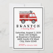 Invitation Anniversaire des pompiers (Devant)