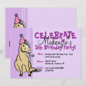 Invitation Anniversaire des Pony Girls de Purple Party (Devant / Derrière)