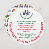 Invitation Anniversaire des Shamrocks irlandais (Devant / Derrière)