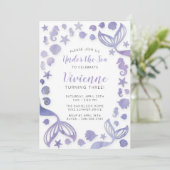 Invitation Anniversaire des sirènes marines (Debout devant)