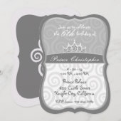 Invitation Anniversaire des Spirales de la Couronne du prince (Devant / Derrière)