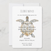 Invitation Anniversaire des Tortues Marines (Devant)