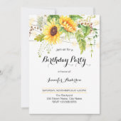 Invitation Anniversaire des Tournesols (Devant)