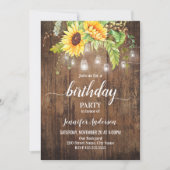 Invitation Anniversaire des tournesols (Devant)