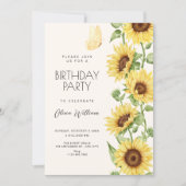 Invitation Anniversaire des tournesols (Devant)